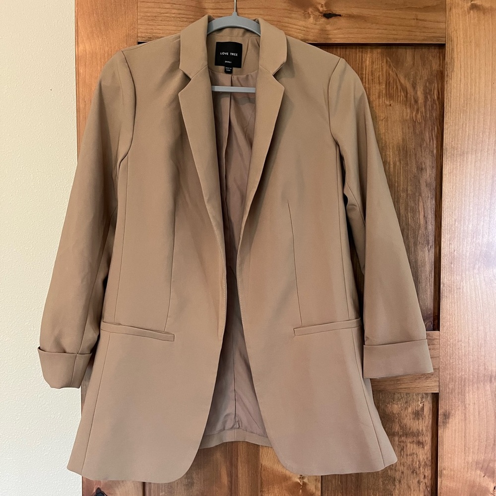 Love Tree Tan Blazer Jacket